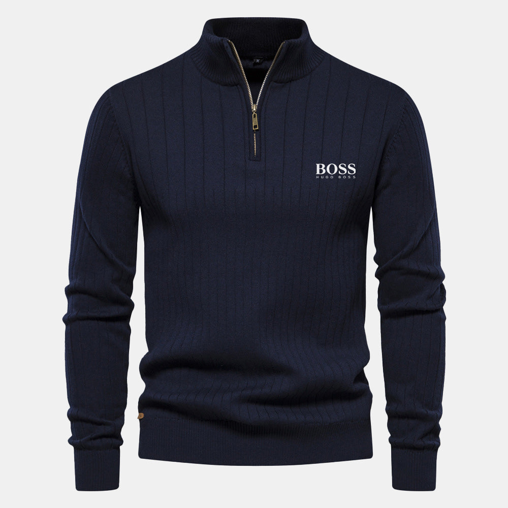 HB Zip Classic Knit Sweater